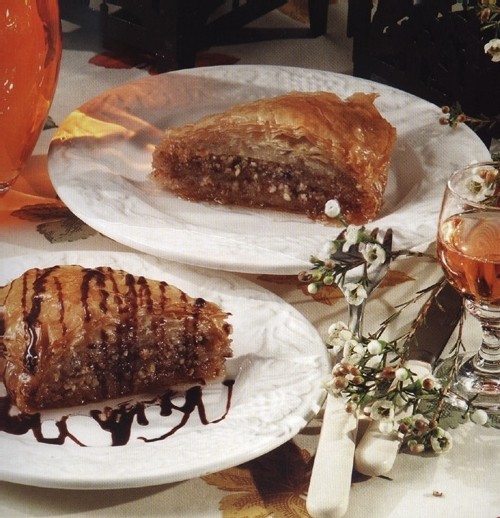 Baklava with chocolate