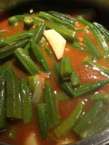 Okra the Greek way-Litsa!