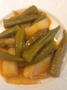 Okra the Greek way-Litsa!