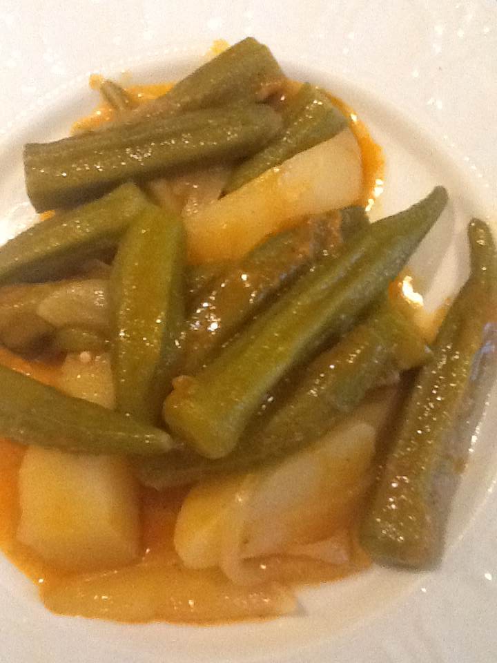 Okra the Greek way-Litsa!