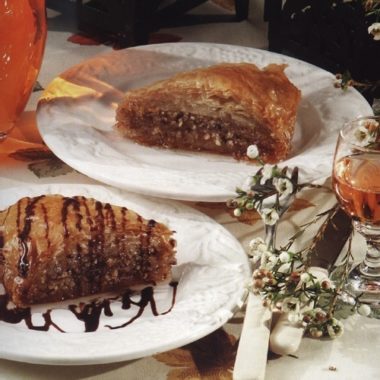 Baklava with chocolate