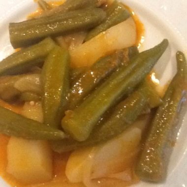 Okra the Greek way-Litsa!