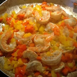 Shrimp with chickpeas-Litsa! 