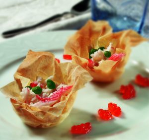 Phyllo nests with Seafood!