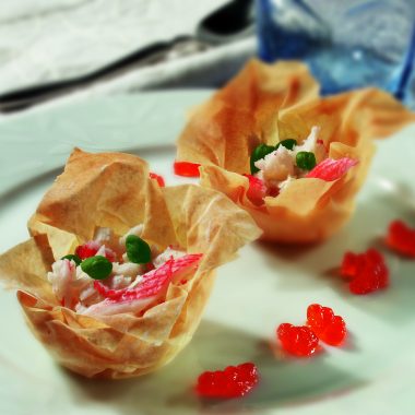 Phyllo nests with Seafood!