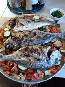 Greek broiled Sea Bream!