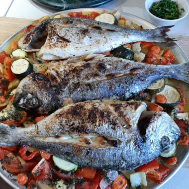 Greek broiled Sea Bream!